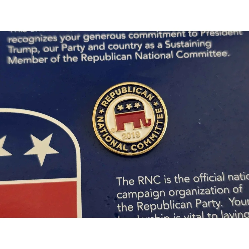 Republican National Committee 2019 Trump Sustaining Member Lapel Hat Pin JB-1